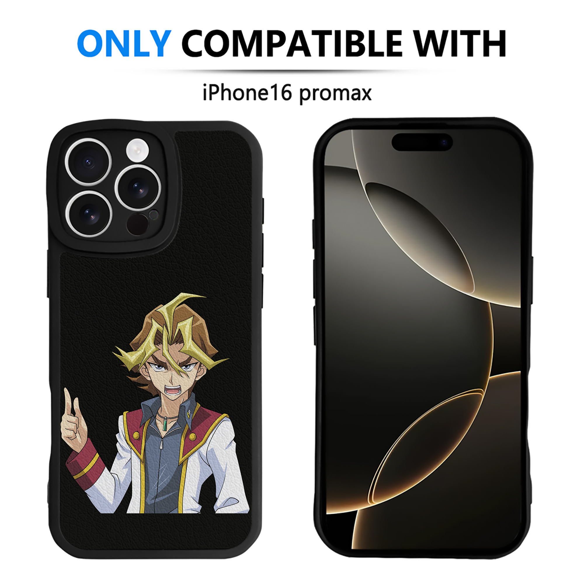 （画像用） 遊☆戯☆王 Yu-Gi-Oh! 【iPhone 16シリーズ対応】シリコンスマホケース（レザー調） 材質：シリコン